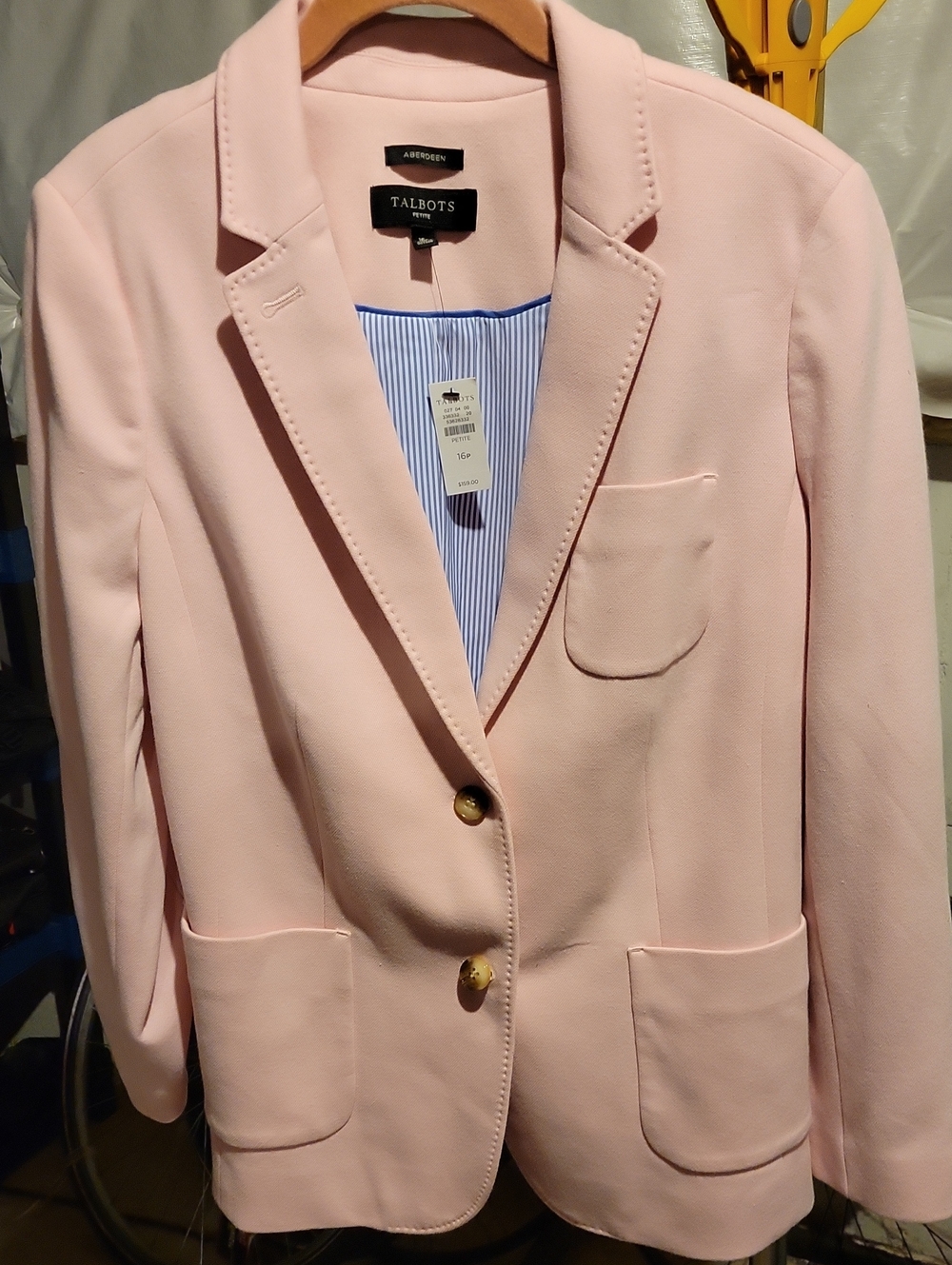 Talbots Aberdeen Pale Pink Fully Lined Blazer Jacket